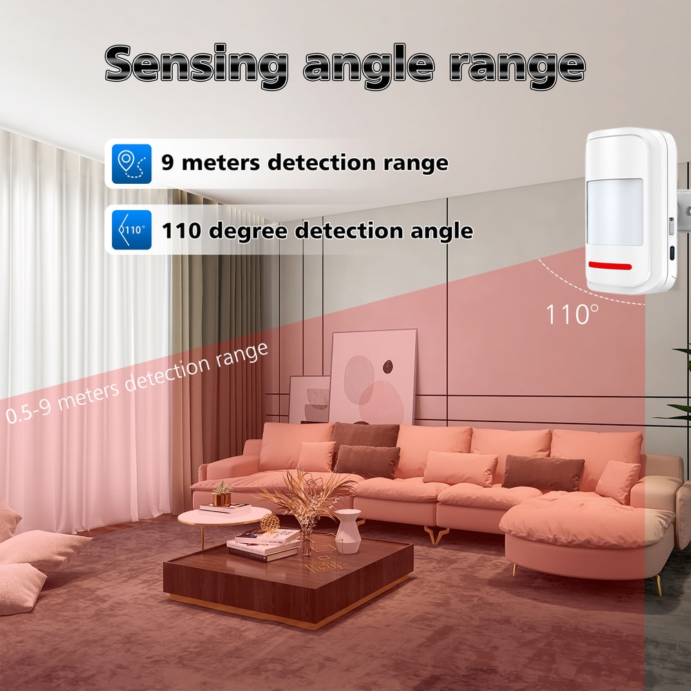 PIR Motion Sensor Infrared Detector Human Body Movement Alarm Modes Welcome Security Remote Contro