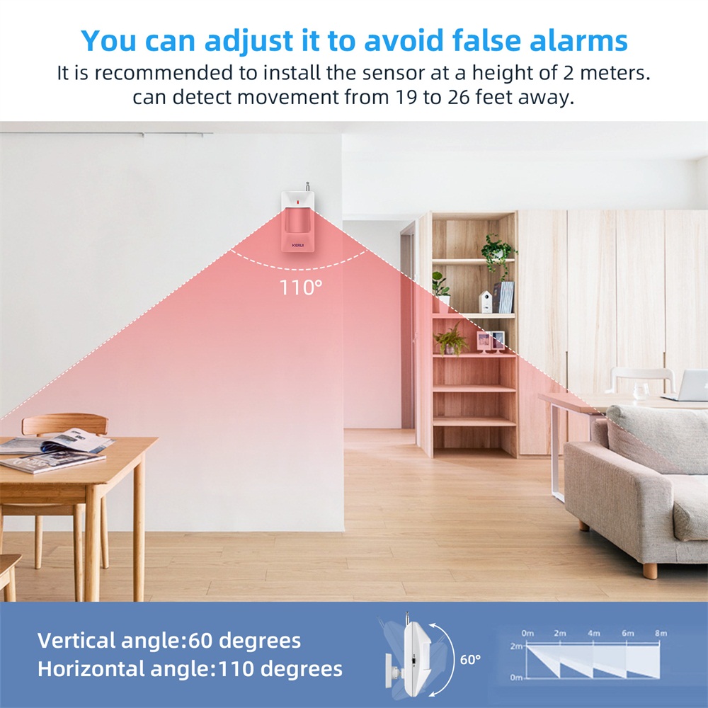 Wireless Motion Sensor Alarm Detector For Home Security AntiTheft Burglar System Intelligent Motion 3