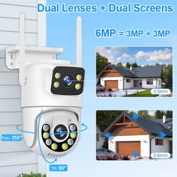 smart wireless cctv system wifi, dual lens security, , video surveillance with audio