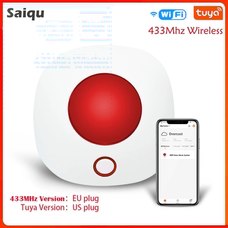 Indoor Wireless Alarm Siren GSM Alarm System With WiFi Tuya Sound Light Flash Strobe 1