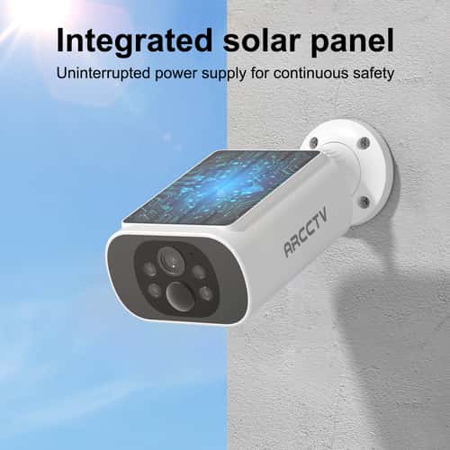 Outdoor Wireless Security Camera Set, Wifi Solar Battery Kit, Humanoid Detection, Motion Wake-up