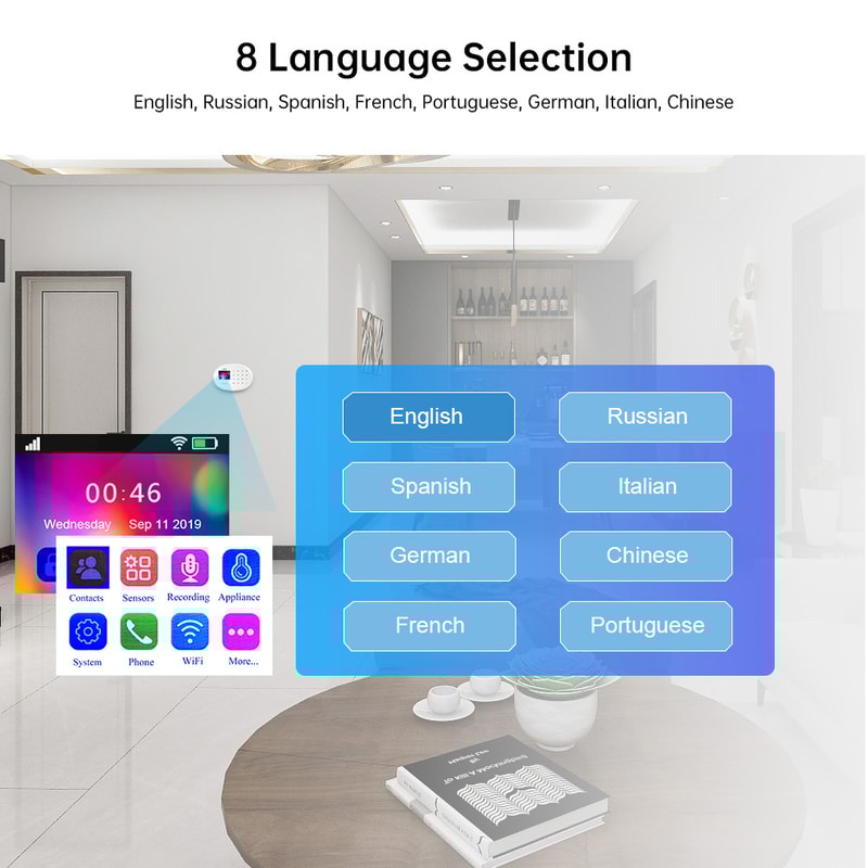 WIFI GSM Home Security Protection Alarm System Kit Tuya Smart Alexa Support Motion Detector 5