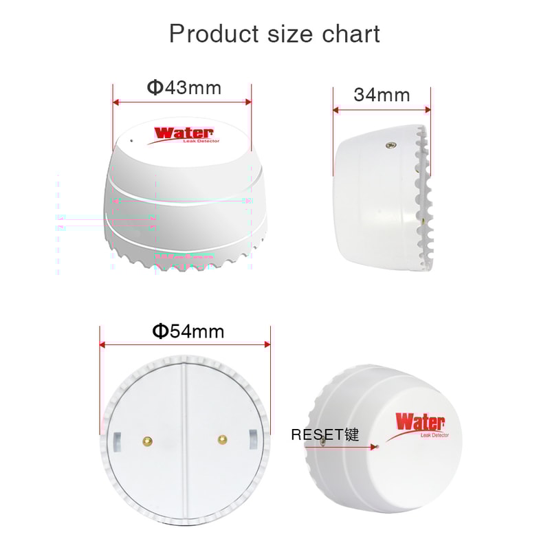 Smart Life APP WiFi Water Leak Detector Flood Sensor With Remote Monitoring Tuya Overflow Security 5