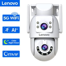 wifi outdoor dual lens camera, wifi surveillance, ptz auto tracking, onvif security cctv camera with audio video feat