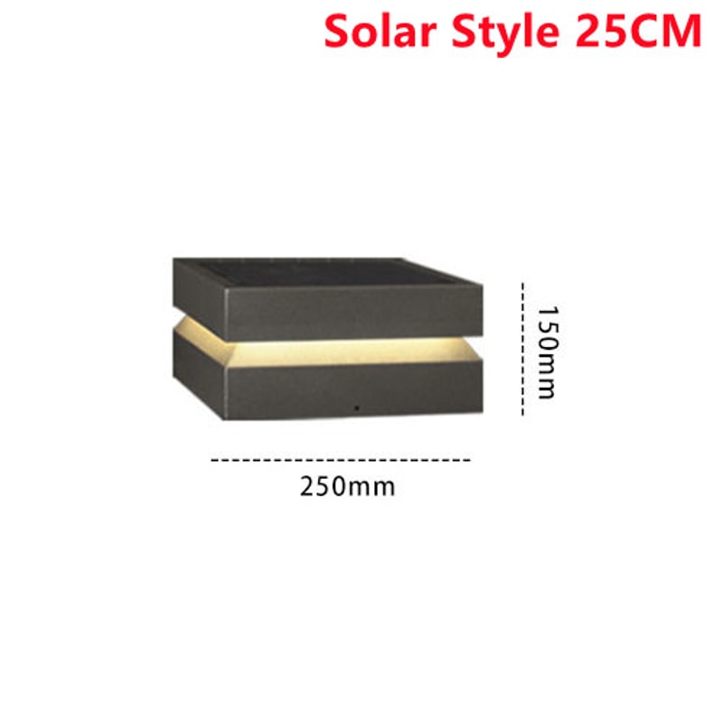 Waterproof Garden LED Lawn Lamp Square Solar Street Light For Outdoor Courtyard Pillar Chapiter Fen 6