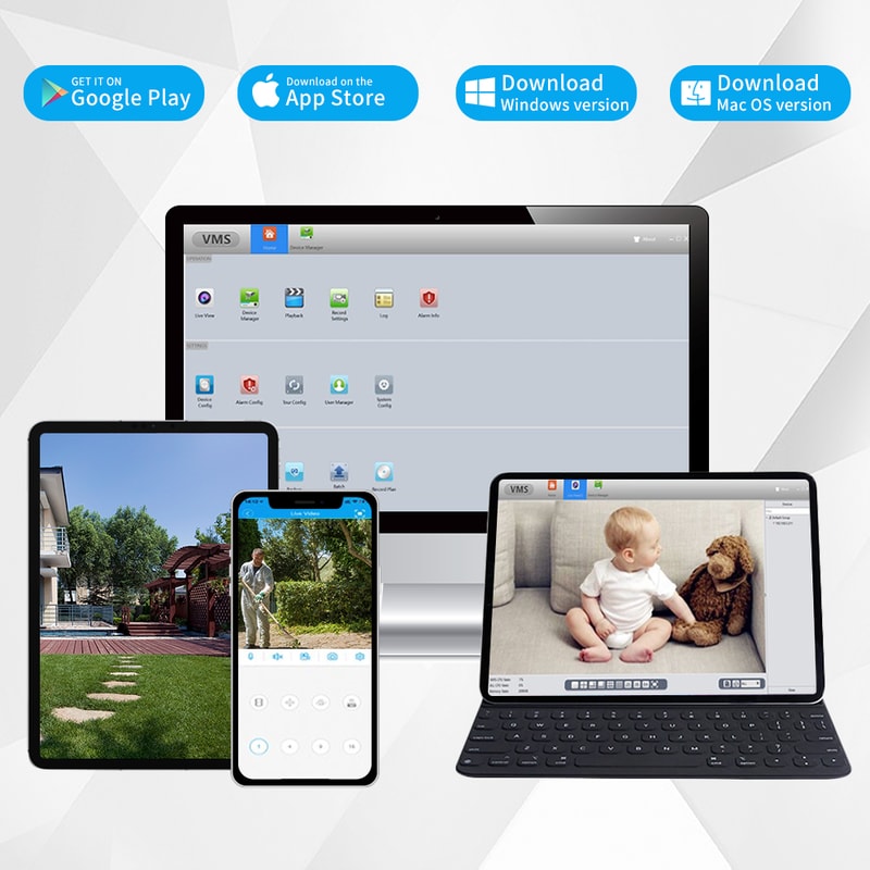 Surveillance Camera Audio POE Black Metal Outdoor CCTV Human Detection Outdoor Recording 4