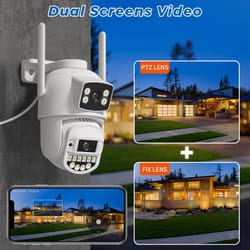 outdoor auto tracking ptz camera, hz wifi, digital zoom, uhd night vision, cctv ip camera with email alerts