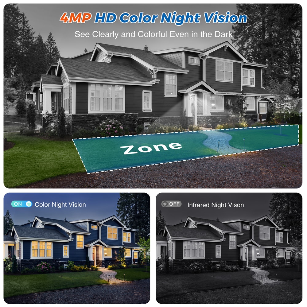 Outdoor Auto Tracking PTZ Camera HZ Wifi 5X Digital Zoom UHD Night Vision 10MP CCTV IP Camera With