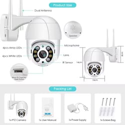wireless wifi ip camera, speed dome auto tracking, smart home outdoor surveillance camera