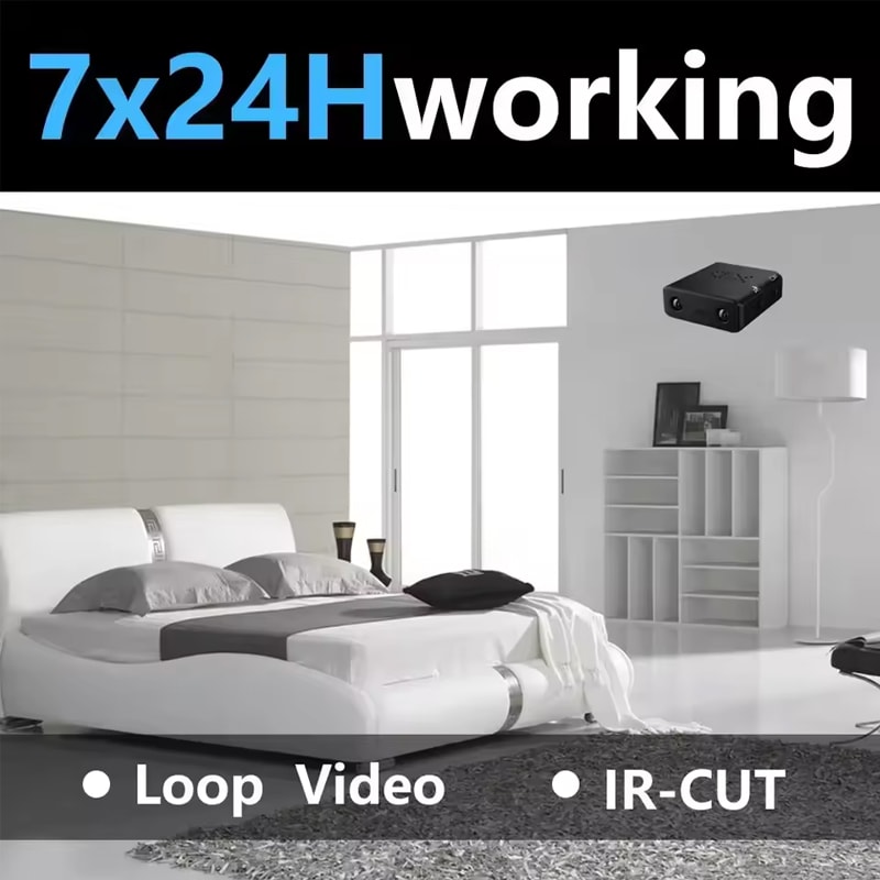 Mini Camera Wire Camera, Anti-theft IP Camera for Home, Smart Home Security, Indoor Video, Voice APP Real-time Cam