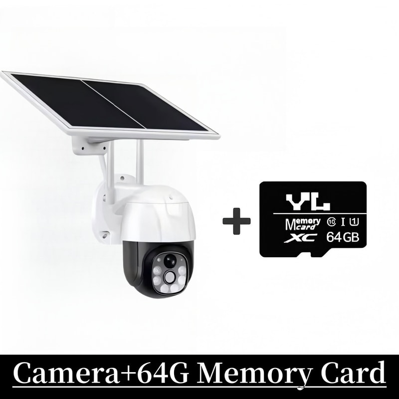 Outdoor WiFi PTZ Camera HD Wireless Solar IP Camera Builtin Battery Long Time Standby 7