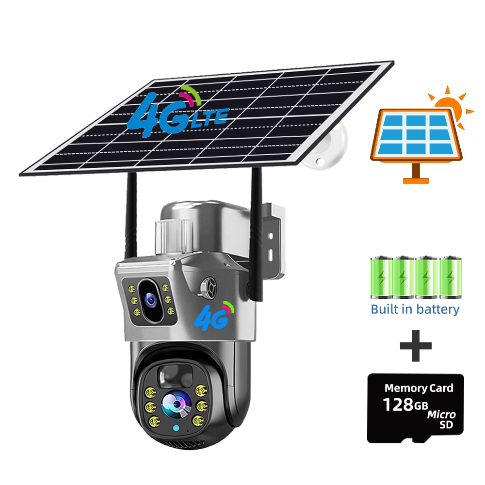 Outdoor Security Camera Dual Lens Auto Tracking 6K Night Vision PIR CCTV Protection For Safety 9