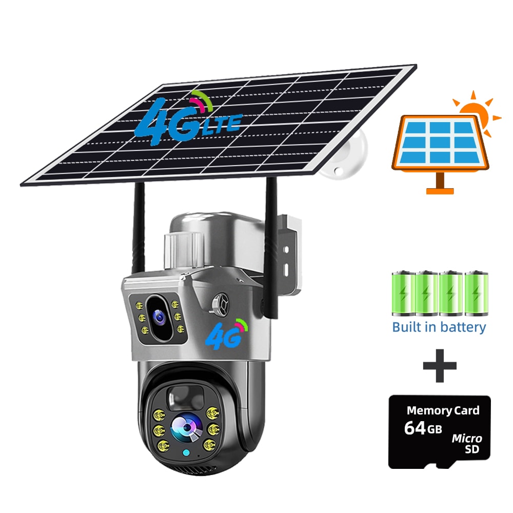 Outdoor Security Camera Dual Lens Auto Tracking 6K Night Vision PIR CCTV Protection For Safety 8