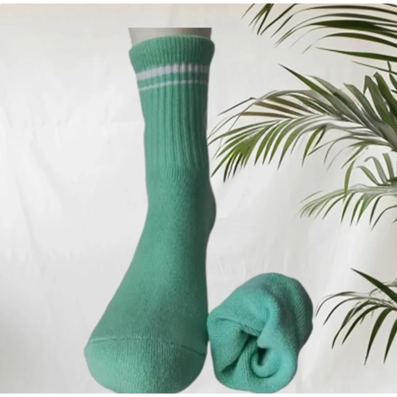 Retro Cotton Yoga Sports Sock For Women Pilates Fitness Sock Medium Long Yoga Sock Four Seasons Soc 3