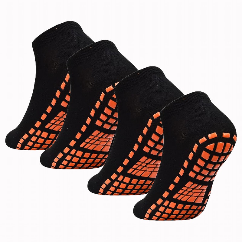 Non Slip Silicone Grip Socks For Women And Men Indoor Sports Yoga Pilates Hospital Trampoline 5