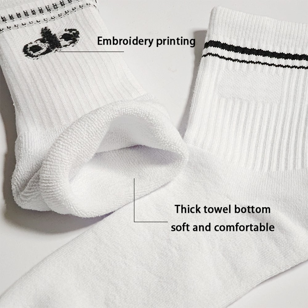 Retro Yoga Socks Cotton Sports Socks Unisex Long Socks For Autumn Winter Breathable Gym Stockings 4