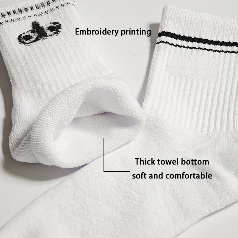 Retro Yoga Socks Cotton Sports Socks Unisex Long Socks For Autumn Winter Breathable Gym Stockings 4