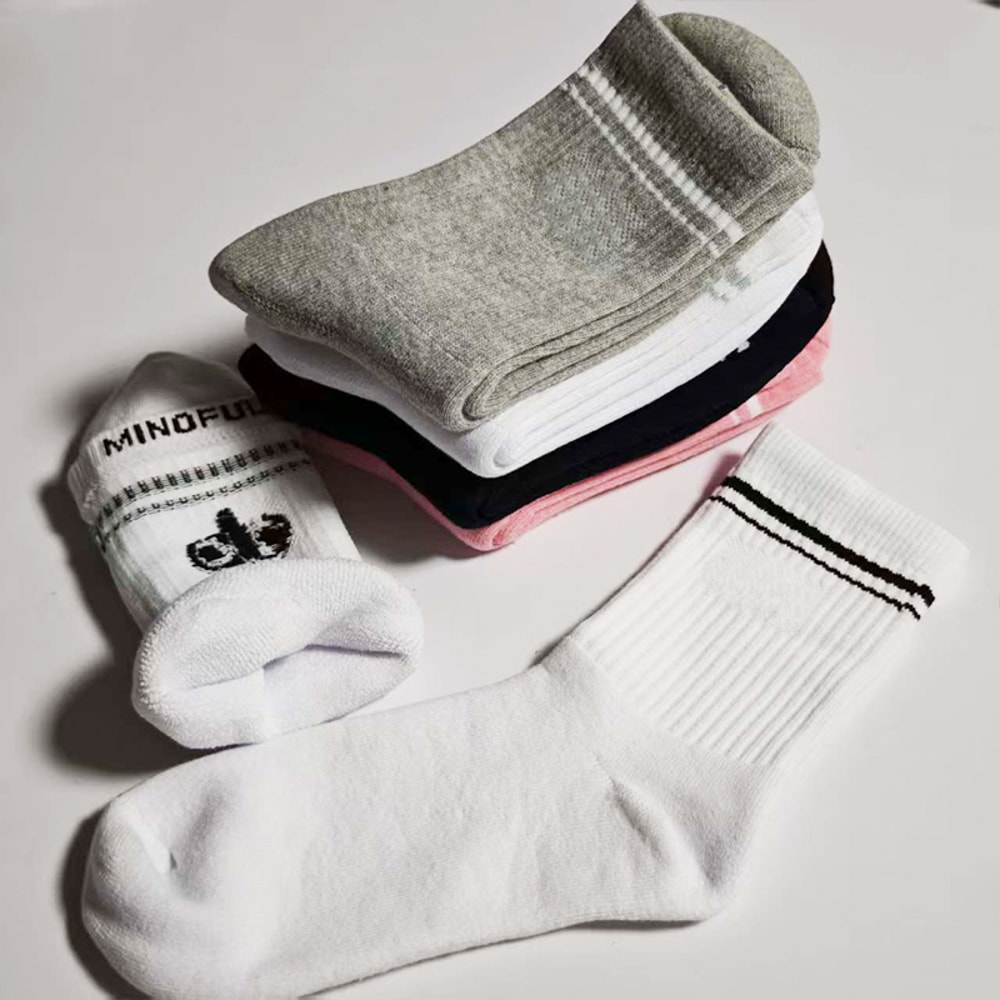 Retro Yoga Socks Cotton Sports Socks Unisex Long Socks For Autumn Winter Breathable Gym Stockings 7