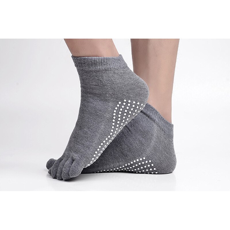 Men Pilates Socks Wholesale Cotton Breathable NonSlip Toe Socks Yoga Socks Cotton Massage Sports Fi 3