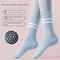 Women's Yoga Socks, Anti-Slip Pilates Socks, Skipping Rope Sports Socks, Double Bar Mid Leg Socks for Indoor Workouts