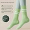 Women's Yoga Socks, Anti-Slip Pilates Socks, Skipping Rope Sports Socks, Double Bar Mid Leg Socks for Indoor Workouts