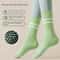 Women's Yoga Socks, Anti-Slip Pilates Socks, Skipping Rope Sports Socks, Double Bar Mid Leg Socks for Indoor Workouts