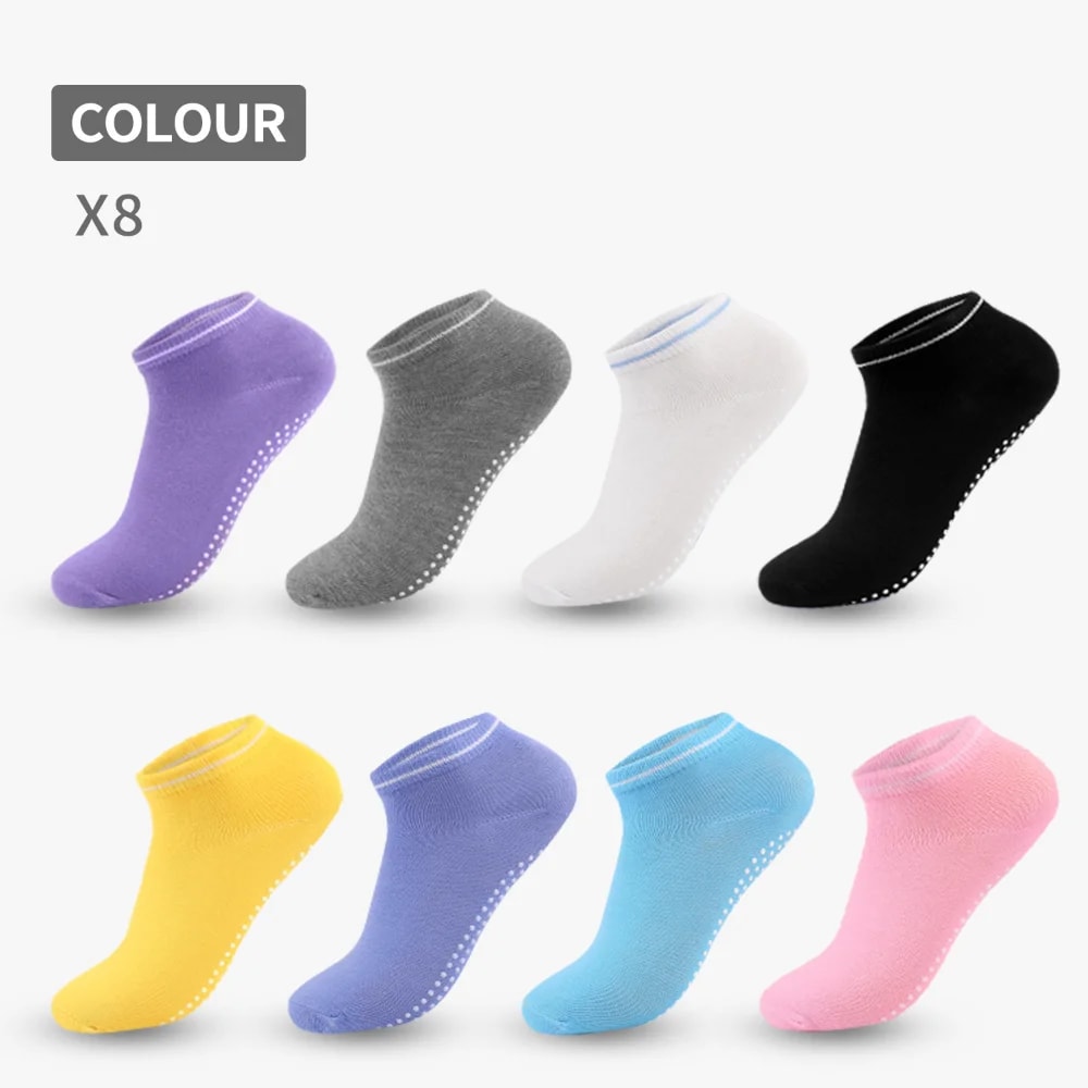 AntiSlip Yoga Socks For Women Breathable Cotton Trampoline Socks Elastic Sports Socks For Boys And 4