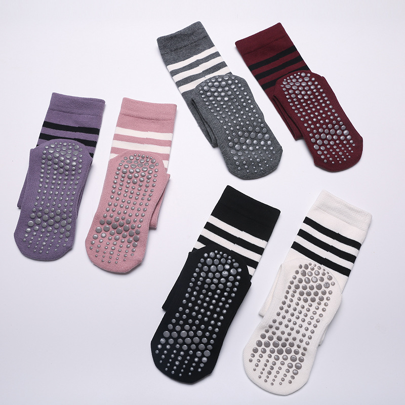Yoga Socks For Women Cotton Pilates Socks Autumn Winter NonSlip Ballet Grip Socks Breathable Fitnes 9
