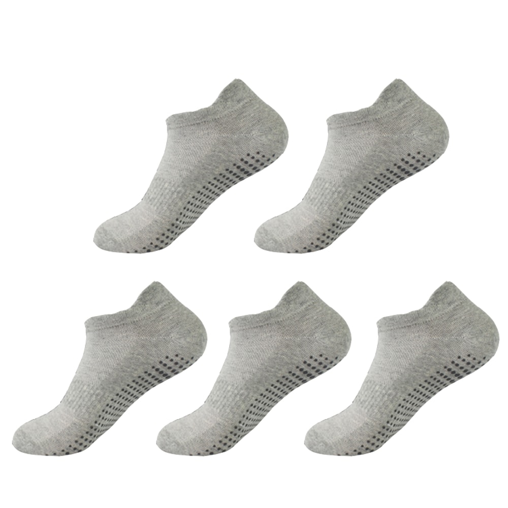 Professional Yoga Socks Women, Cotton Solid Color Short Mesh, Non-slip Breathable Sports Pilates Gym Socks