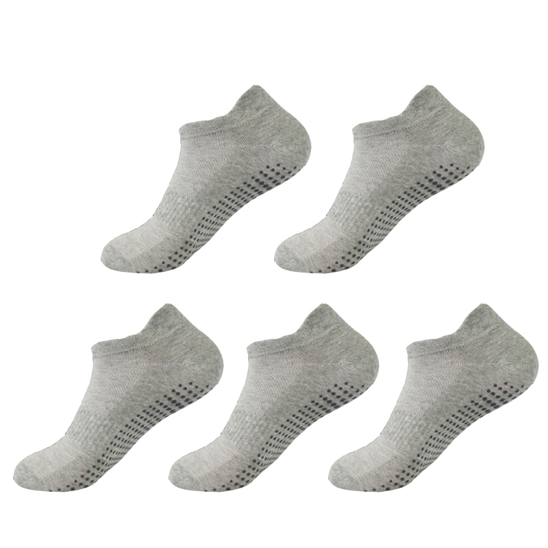 Professional Yoga Socks Women, Cotton Solid Color Short Mesh, Non-slip Breathable Sports Pilates Gym Socks