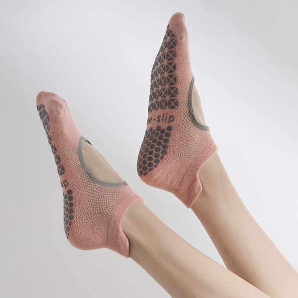 Silicone AntiSlip Hollow Pilates Socks For Women Breathable Cotton Yoga Fitness Socks NonSlip Spor 1
