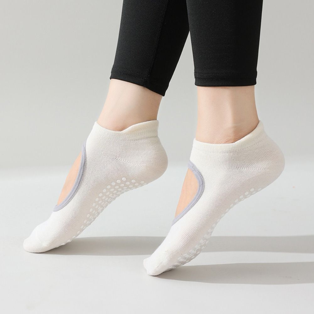 Breathable Sports Socks For Women Professional NonSlip Yoga Socks Backless Pilates Elastic Socks 6