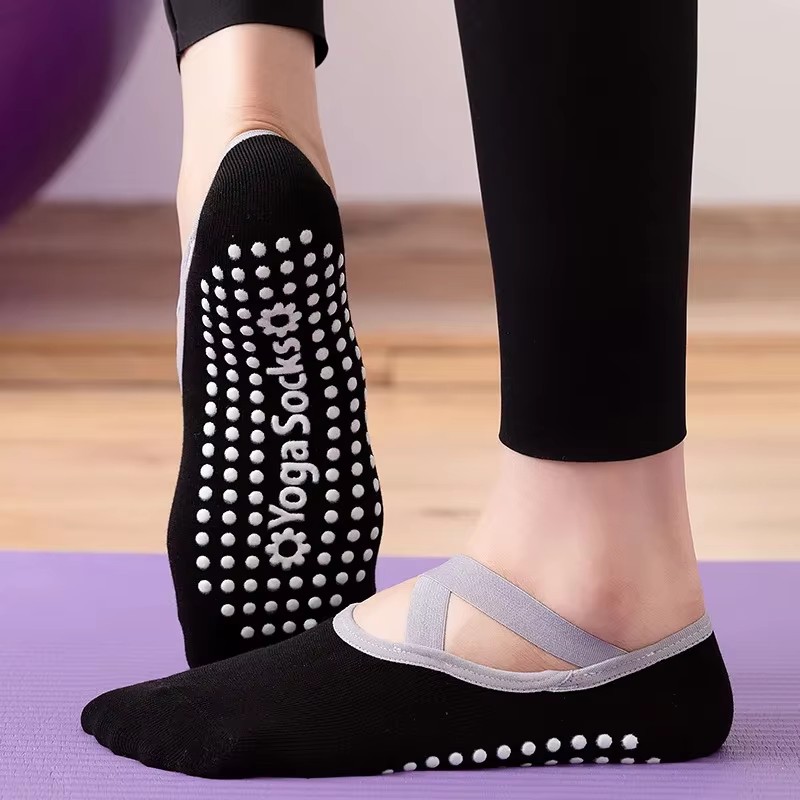 Cotton Breathable Yoga Socks For Women Silicone NonSlip Pilates Sock Bandage Ballet Dance Fitness 7