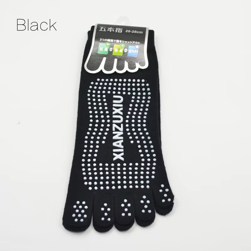 Wholesale Men Pilates Socks NonSlip Cotton Yoga Socks FiveFinger Sports Socks For Massage And Comfo 5