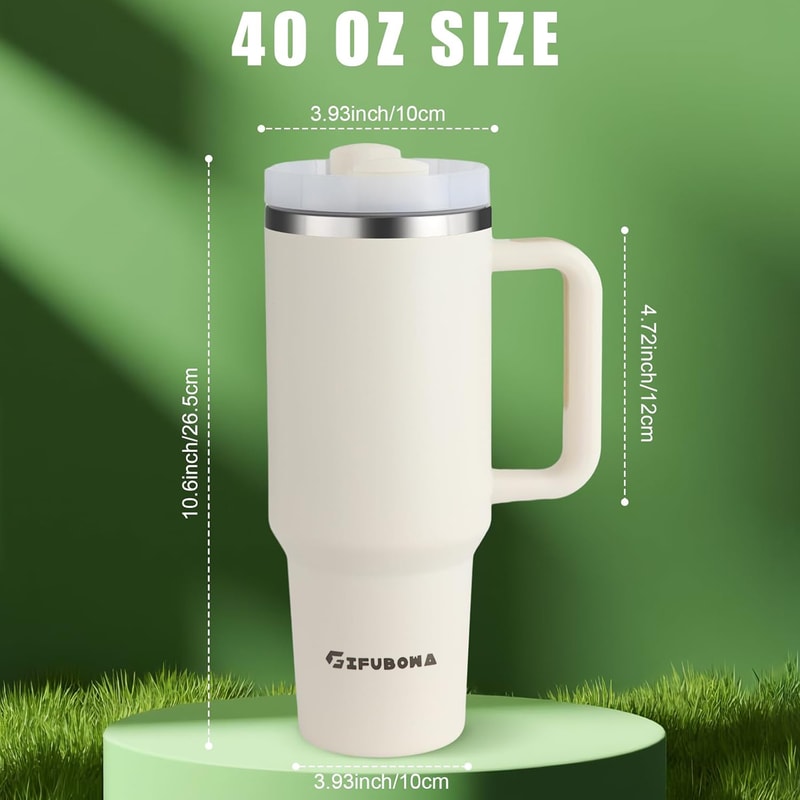 Stainless Steel Insulated Mug Thermal Coffee Car Cup Straw Water Bottle Vacuum Flask With Handle Fo 4