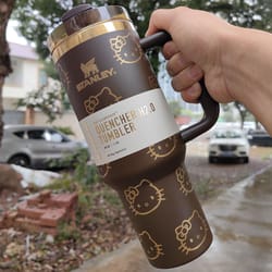 stanley quencher tumbler with handle and straw , flowstate lid, travel friendly, cup holder compatible