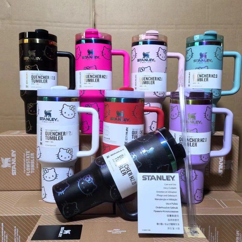 Stanley Quencher Tumbler With Handle And Straw Flowstate Lid Travel Friendly Cup Holder Compatible 4