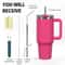 Stainless Steel Insulated Cup, Thermal Tumbler with Handle and Straw, Leak-Proof Mug for Hot and Cold Drinks