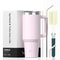 Stainless Steel Insulated Cup, Thermal Tumbler with Handle and Straw, Leak-Proof Mug for Hot and Cold Drinks