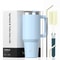 Stainless Steel Insulated Cup, Thermal Tumbler with Handle and Straw, Leak-Proof Mug for Hot and Cold Drinks
