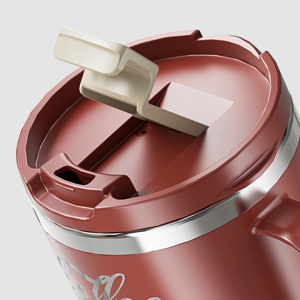 Insulated Coffee Mug Stainless Steel Drinkware With Lid Handle Double Layer Reusable Coffee Cup Fo 4