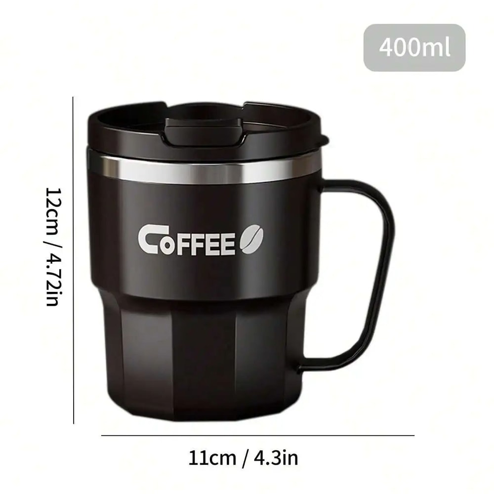 Insulated Coffee Mug Stainless Steel Drinkware With Lid Handle Double Layer Reusable Coffee Cup Fo 9