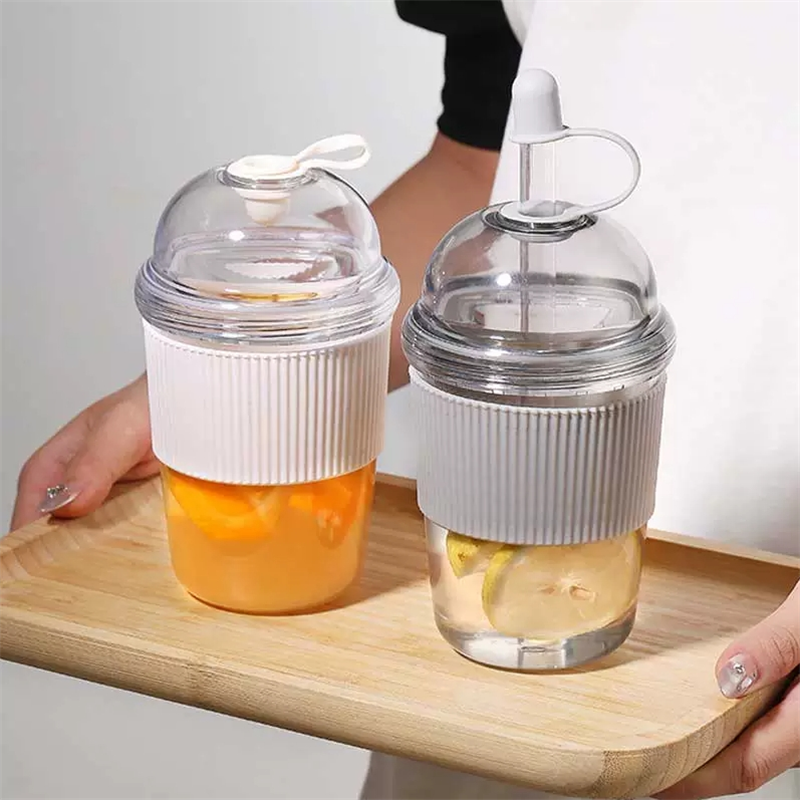 Large Capacity HeatResistant Boba Tea Straw Cup Plastic Tumbler With Lid Coffee Milk Tea Boba Wate 5