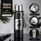 Stainless Steel Insulated Travel Mug Large Capacity Cold Thermal Thermos Tea Coffee Water Bottle In 7