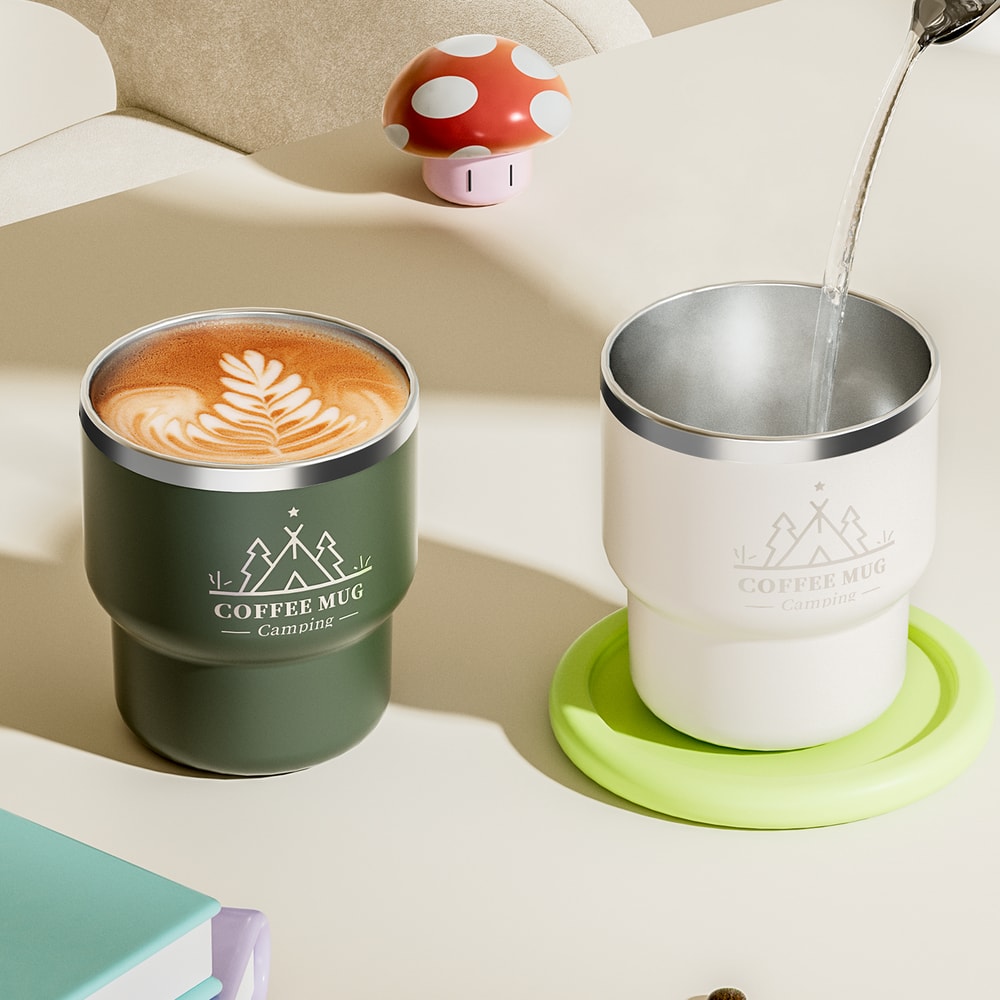 Double Layer Insulated Thermal Cup 304 Stainless Steel Office Milk Coffee Mug Portable Sealed Tumbl 5