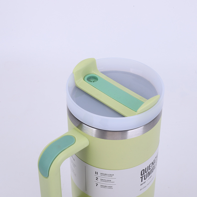40 OZ Traveler Tumbler Stainless Steel Water Bottle Leak Resistant Vacuum Insulated Mug Lid Portabl 1
