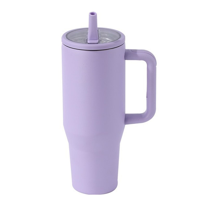 Insulated Thermal Mug Long Straw Tumbler With Lids 304 Stainless Steel Coffee Mug Travel Mugs With