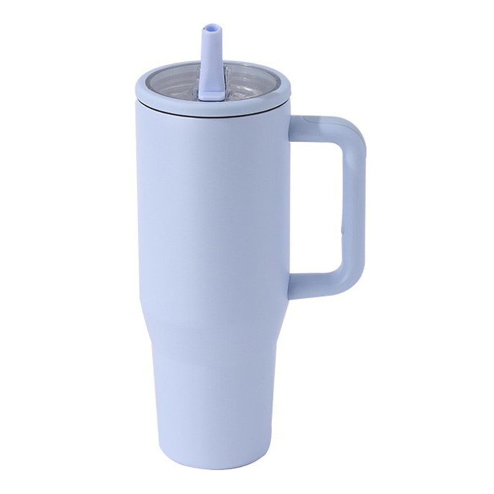 Insulated Thermal Mug Long Straw Tumbler With Lids 304 Stainless Steel Coffee Mug Travel Mugs With