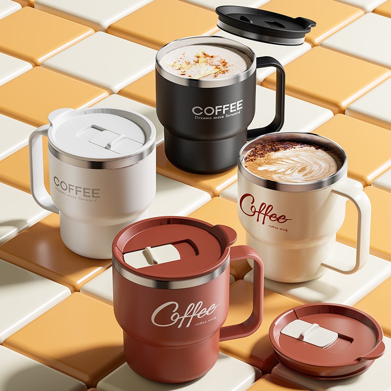 400ML Double Layer Coffee Mug 304 Stainless Steel Sealed Drinking Cup For Cold And Hot Water Insula 0