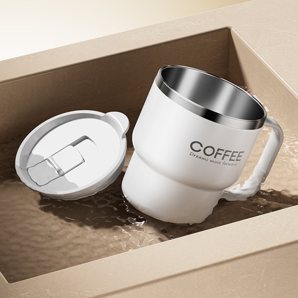 400ML Double Layer Coffee Mug 304 Stainless Steel Sealed Drinking Cup For Cold And Hot Water Insula 8